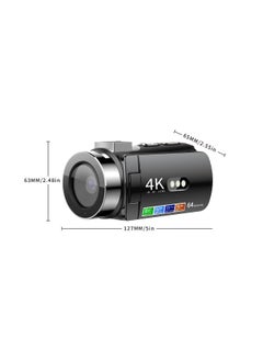 Generic D9 2k HD Digital Camera All Black Matte Colorful Night Vision Video Dv Beauty WiFi-Body Color:D9 Black + Lens Hood  - Image 4