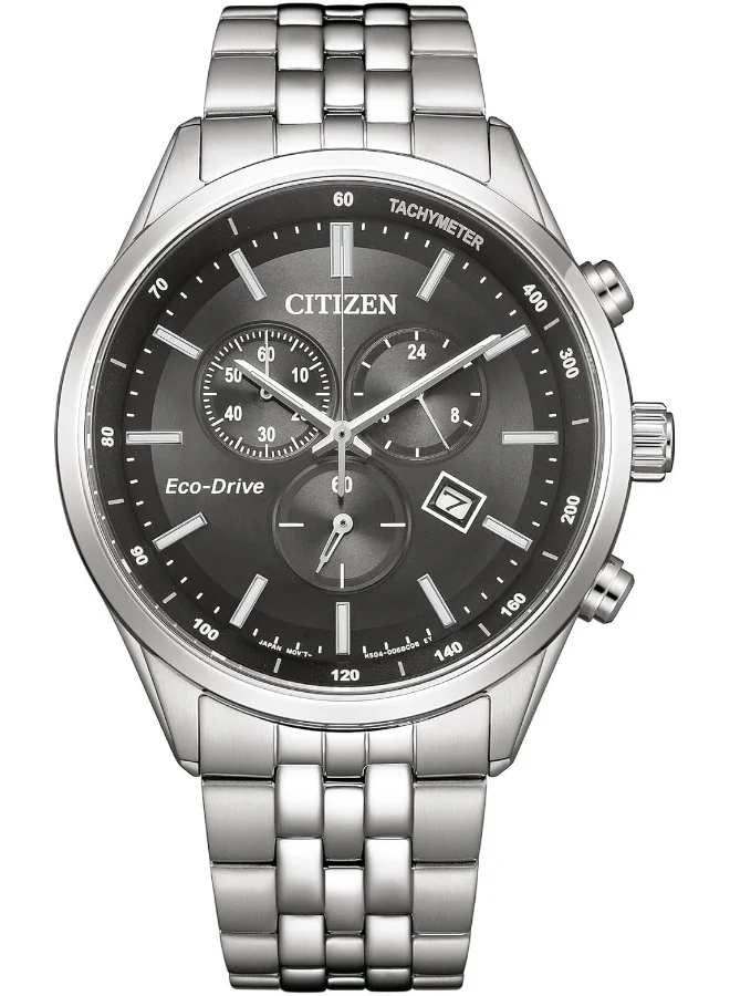 سيتيزن CITIZEN Eco-Drive Chronograph Men's Watch- AT2570-56E silver