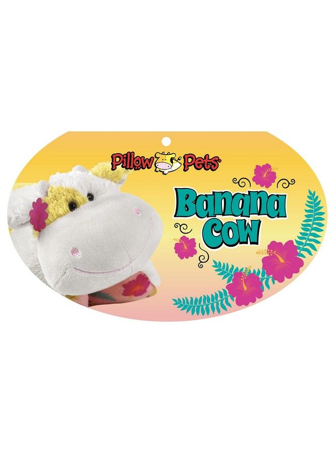 Pillow Pets Sweet Scented Banana Cow Stuffed Animal Plush Toy White - Image 5
