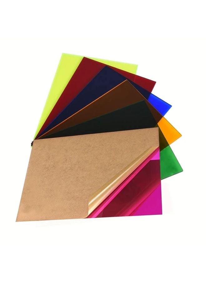 6pcs Multicolor Acrylic Sheet 11.8x7.87 Inch 2.8mm Thick Semi Transparent Easy Cut For Crafts - Image 2