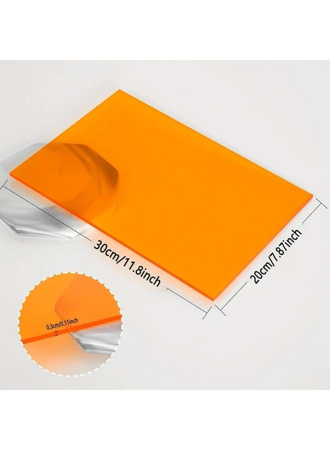 6pcs Multicolor Acrylic Sheet 11.8x7.87 Inch 2.8mm Thick Semi Transparent Easy Cut For Crafts - Image 3