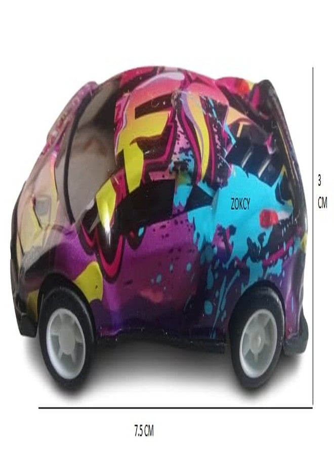 ZOKCY زوكي® (عبوة من 6 قطع) سيارات سباق معدنية صغيرة للأطفال / سيارات سباق صغيرة للأولاد والبنات، تعمل بالسحب والدفع / هدية عيد ميلاد للأطفال (متعددة الألوان) / سيارات معدنية تعمل بالسحب للخلف للأطفال - Image 2