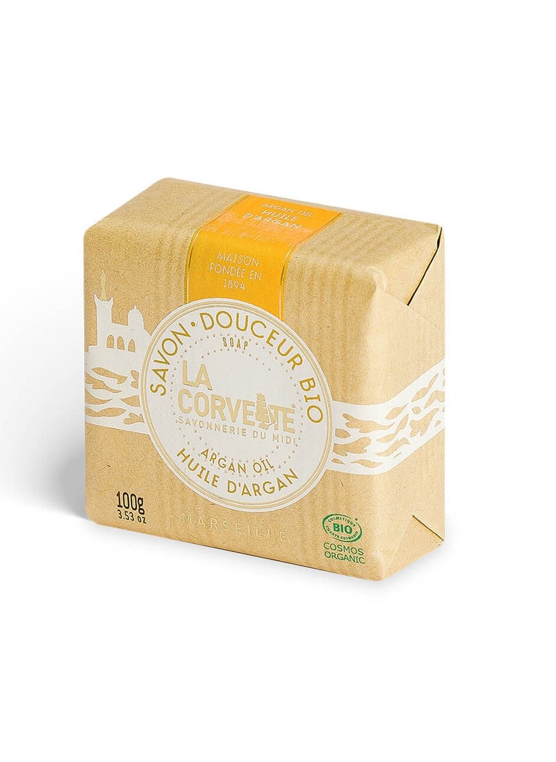 La Corvette - La Corvette Organic Argan Soap 100g - French Soap for Daily Skincare and Hydration - Image 1
