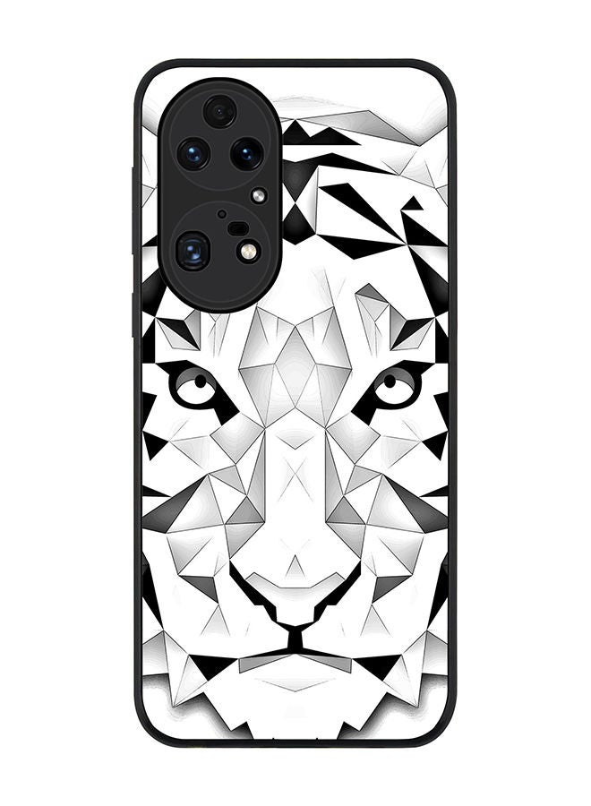 Stylizedd Rugged Black edge case for Huawei P50 Pro Slim fit Soft Case Flexible Rubber Edges Anti Drop TPU Gel Thin Cover - Poly Tiger - Image 1