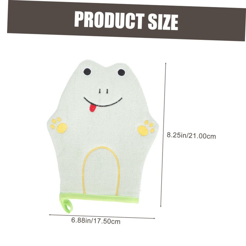 Soft Plush Girls Bath Gloves For Gentle Exfoliation With Kids Shower Rubbing Towels - Image 3