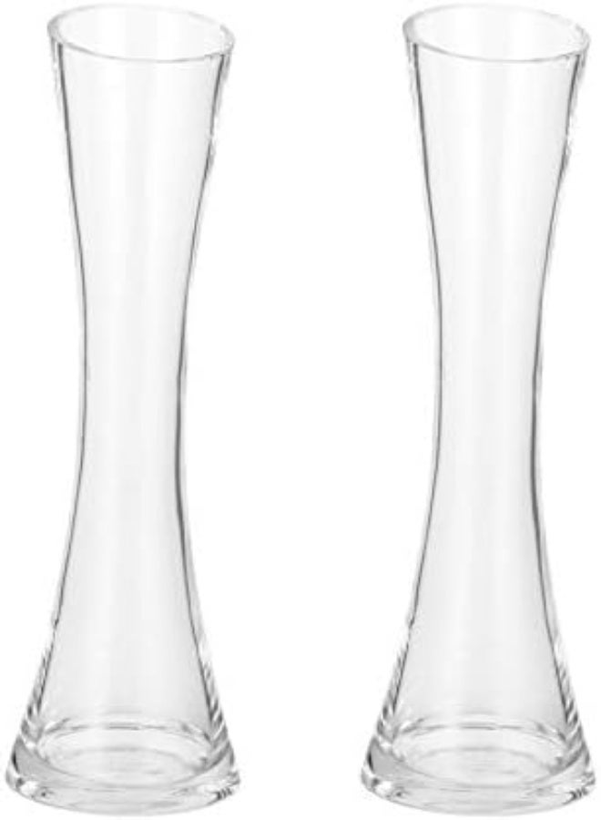AKDC Topbathy 2Pcs Glass Bouquet Vase Long Stem Artificial Fresh Flower Plants Clear Vase Flower Inserted Container Table Centerpieces Decor For Home Wedding Office - Image 2