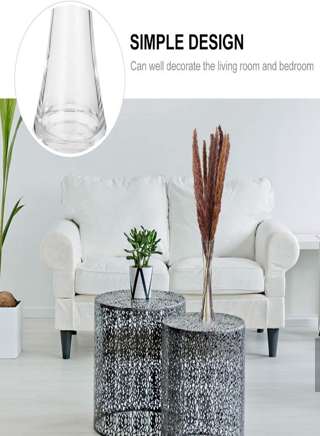 AKDC Topbathy 2Pcs Glass Bouquet Vase Long Stem Artificial Fresh Flower Plants Clear Vase Flower Inserted Container Table Centerpieces Decor For Home Wedding Office - Image 5