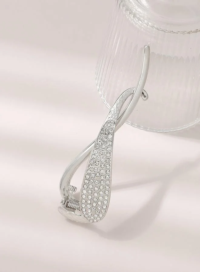 Take Two Solid Rhinestone Hair Clip