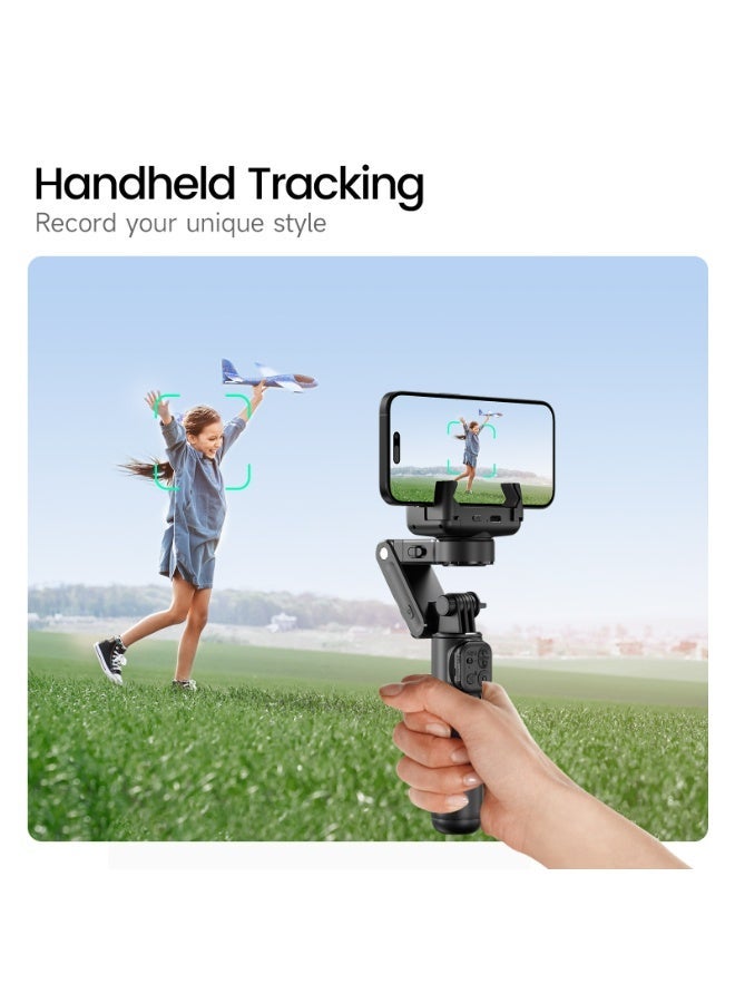 سيات جيمبال مثبت موبايل بالذكاء الاصطناعي مع دوران ٣٦٠ درجة، تتبع تلقائي للوجه ومضاد للاهتزاز، عصا سيلفي صغيرة مع حامل ترايبود ارتفاعه ٦٥ سم مع ضوء مساعد - Image 4