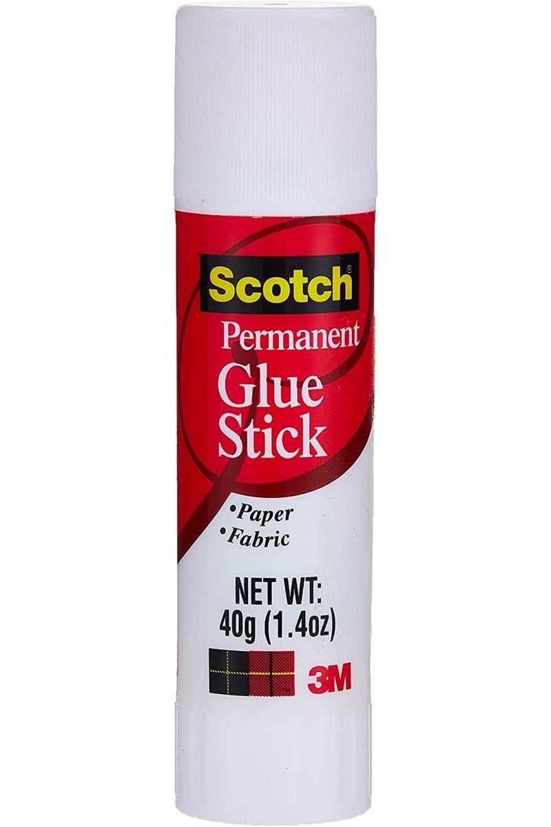 Scotch  غراء دائم على شكل قلم 1.38 أونصة (40 جرام) - أبيض، غير سام، خالي من الأحماض - Image 1