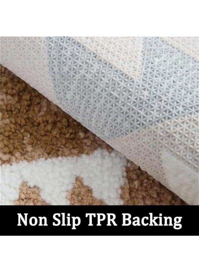 TRASSLE Boho Runner Rug for Entryway Indoor, Absorbent Bathroom Runner Rugs, Soft Long Western Rug Runner Non Slip, Living Room, Hallway, Kitchen, Western Decor - Image 5