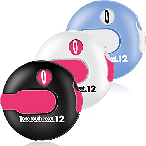 Fiada 3 Pcs 1.2 Inch Golf Score Counter for Women Mini Golf Stroke Counter Scoring Keeper up to 12 Shot to Scorekeeper Glove in(Black, White, Blue) - Image 5