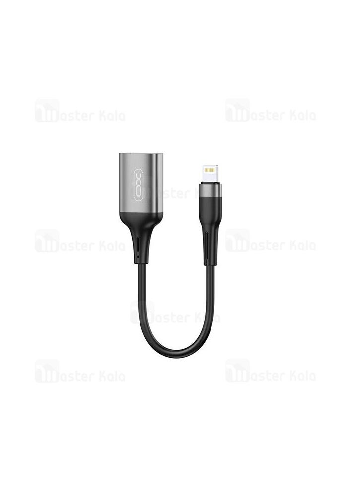 إكس أو كابل نقل البيانات اكس او NB201 او تي جي بمنفذ USB 2.0 الى لايتننج بسرعة نقل 480 ميجابايت/ ثانية، 150 متر- لون اسود  - Image 1