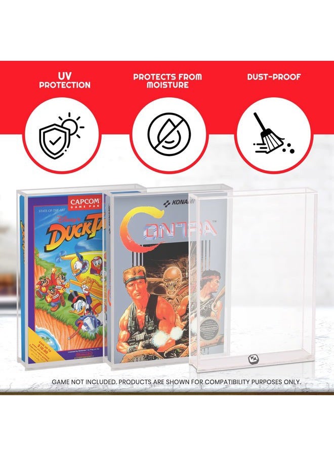 EVORETRO Acrylic Display Protector Designed for Nintendo NES Game Box - Clear Protective Case for Retro Video Games Collections (4.0MM - Pack of 2) - Image 5
