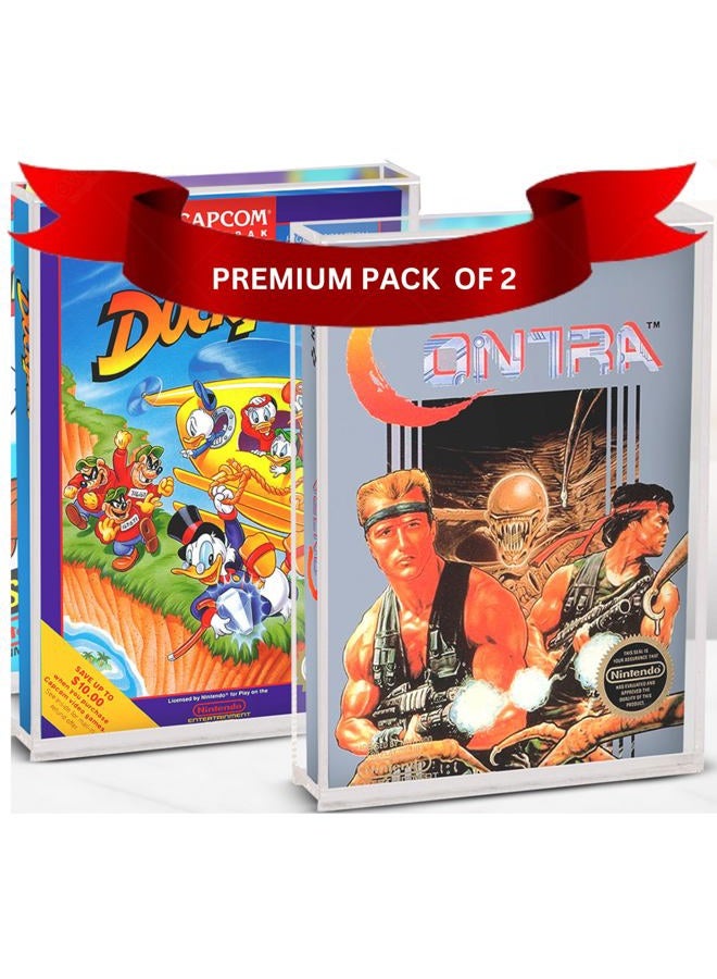 EVORETRO Acrylic Display Protector Designed for Nintendo NES Game Box - Clear Protective Case for Retro Video Games Collections (4.0MM - Pack of 2) - Image 1