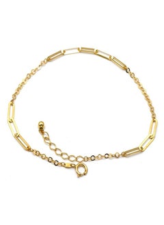Gold Zone Real Gold Paper Clip Round Twisted Adjustable Size Bracelet 0278-VIII BR1494  - Image 1