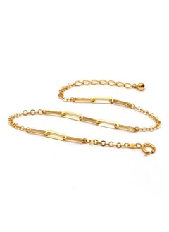 Gold Zone Real Gold Paper Clip Round Twisted Adjustable Size Bracelet 0278-VIII BR1494  - Image 2