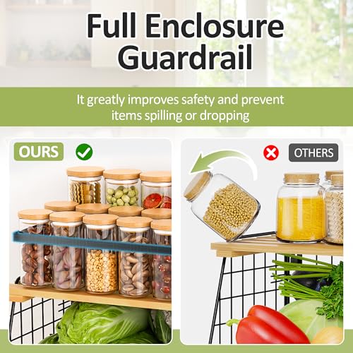 GGIU Magnetic Shelf for Fridge with Lid: 2 Pack Fruit Potato and Onion Storage Bin - Magnetic Spice Rack for Refrigerator & Kitchen Counter - Pantry Organizers and Storage - Image 4