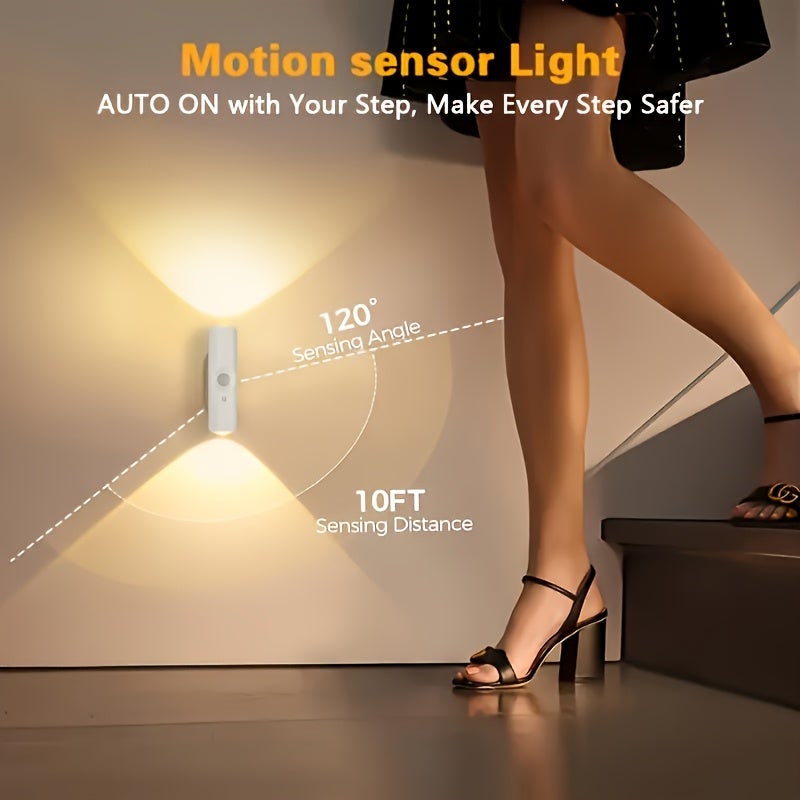 Three Kinds of Light Charging Night Light, Double-Head LED Wall-Mounted Induction Lamp, Dimmable 3 Colors (Warm White/Neutral/Cool White), Charging, Suitable for Living Room, Bedroom, Corridor, Lighting, Suitable for 11 Festivals - Image 1