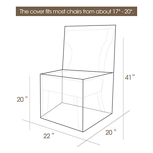 Zipcase 4 Packs Clear All Cover in Plastic Dinning Chair Covers - Heavy-Duty PVC Chair Protectors, 20’D x 22’W x 20’H x 41’H, Keep Your Dinning Chair Away from Water Dust Paws and Claws - Image 3