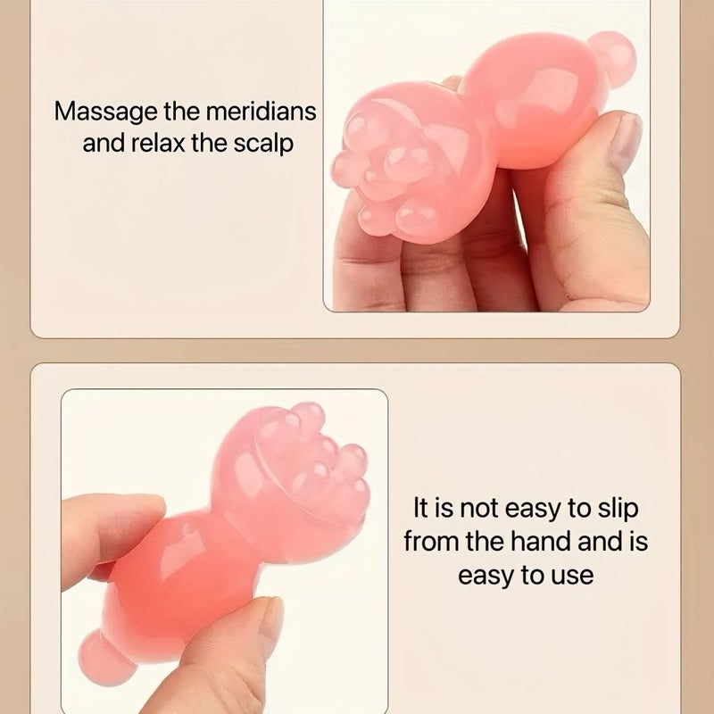 Orange Small Lotus Massager Beeswax Resin Massage Stick Muscle Release Gua Sha Tool For Face Eye Acupoint Whole Body Portable - Image 5