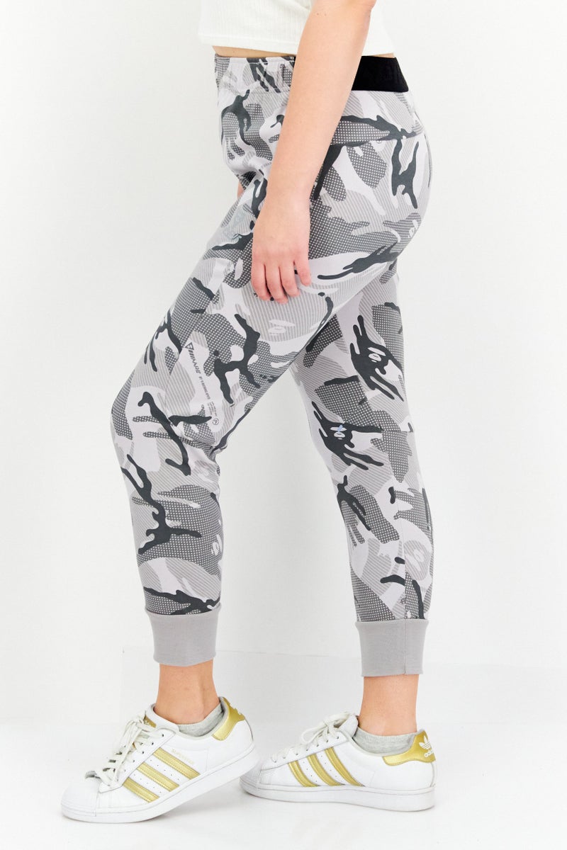 Aape By A Bathing Ape Women Camouflage Side Pocket Sweatpants, Grey Combo - Image 3