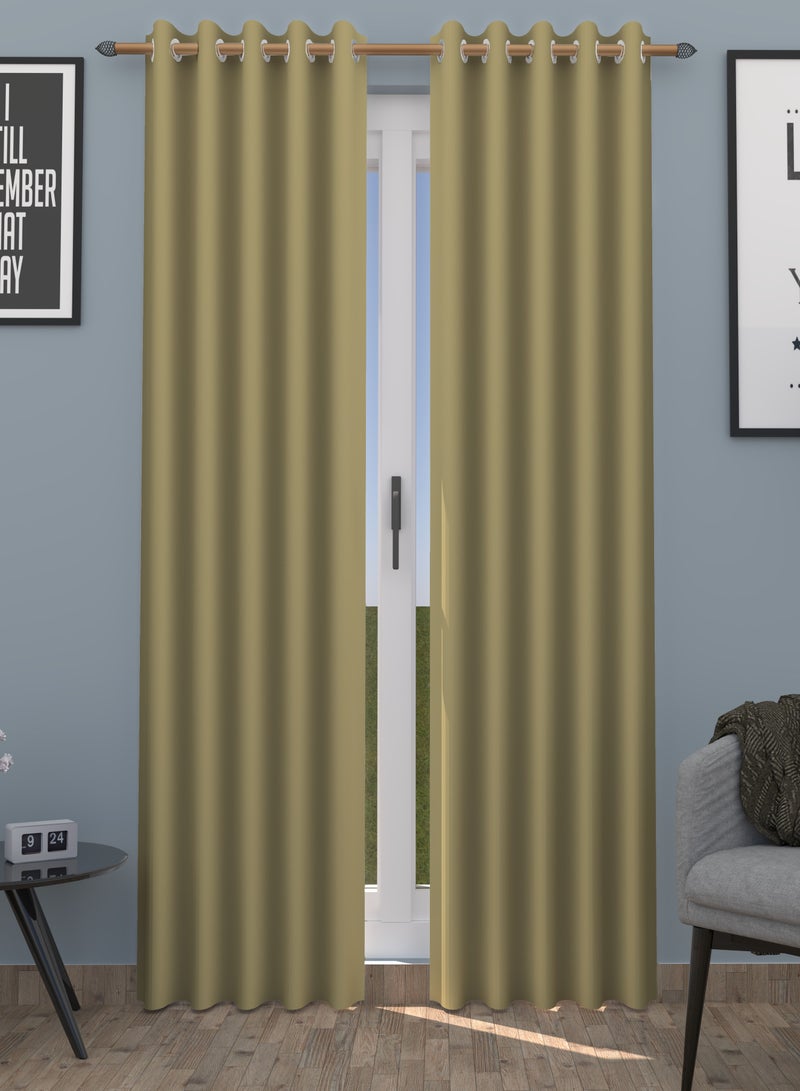 Amali  Amali Blackout Textured Curtains 274 cm x 127 cm - 2 Panels, 100% Polyester, Grommet Top, Thermal Insulated, Noise Reducing, Light Blocking  - Image 1