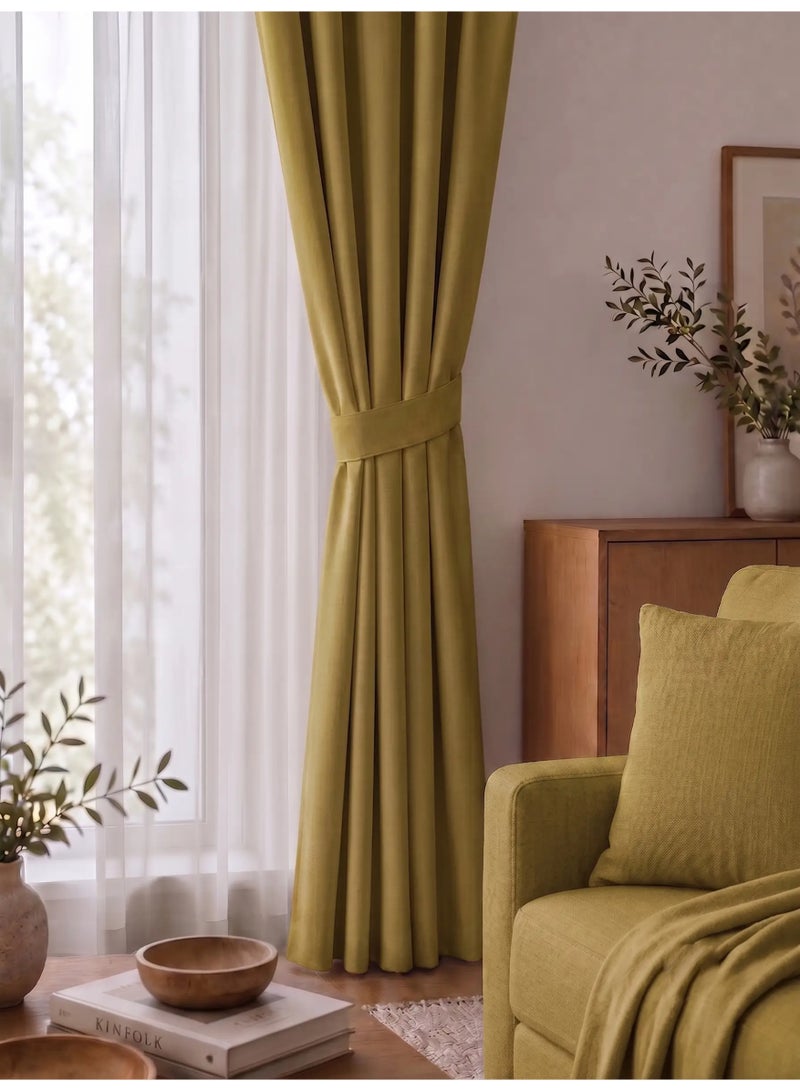 Amali Blackout Plain Curtains 274 cm x 127 cm - 2 Panels, 100% Polyester, Grommet Top, Thermal Insulated, Noise Reducing, Light Blocking - Image 4