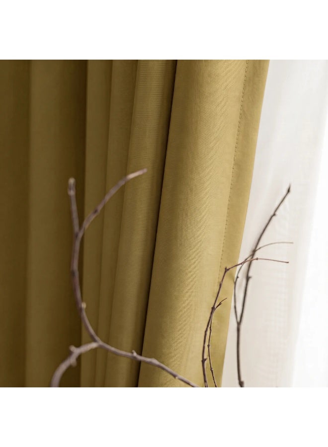 Amali Blackout Plain Curtains 274 cm x 127 cm - 2 Panels, 100% Polyester, Grommet Top, Thermal Insulated, Noise Reducing, Light Blocking - Image 5