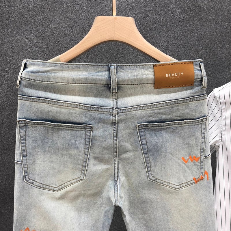 Unisex Classic Denim Jeans Loose Fit Daily Outdoor Wear - Image 4