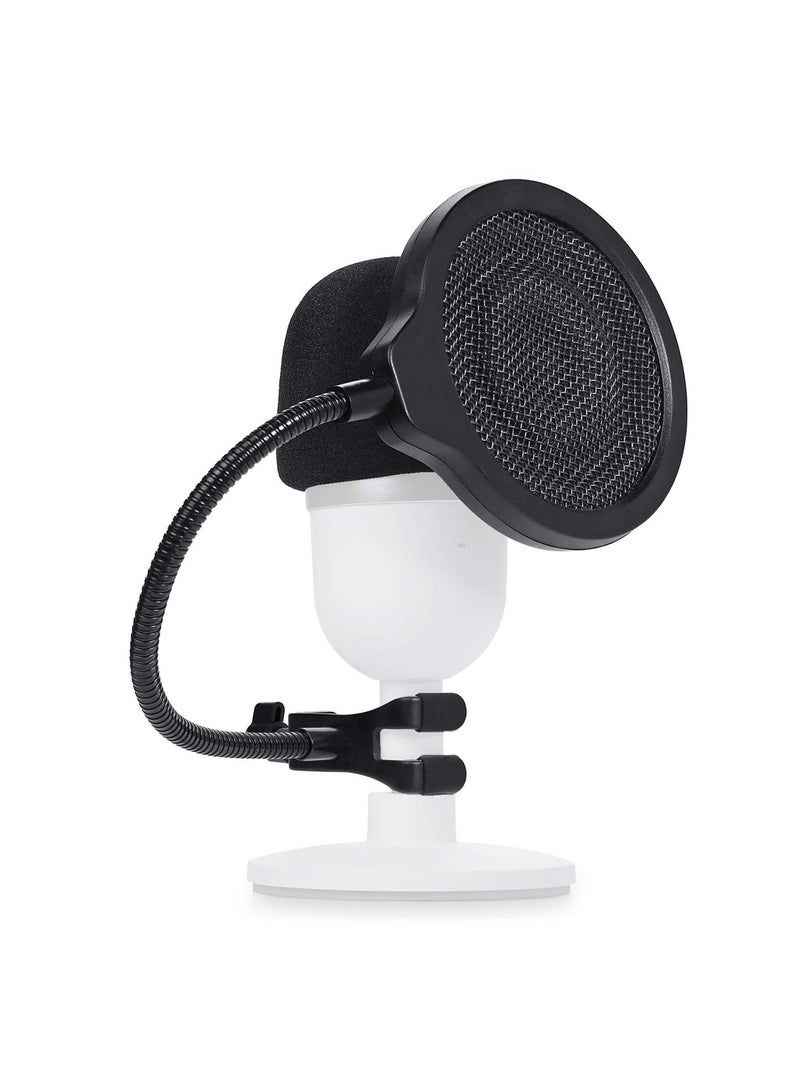 Excefore for Razer Seiren Mini Windscreen with Pop Filter, 3 Layers Mic Wind Pop Screen with Flexible 360°Gooseneck Clip - Image 1