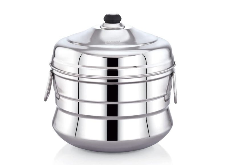 Diamond Diamond Stainless Steel Multi-Steaming Induction Base with 4 Idli Plates (28 Idlies), 1 Mini Idli Plate (20 Idlies), 1 Dhokla Plate, 1 Steamer Plate (Jumbo) - Image 2
