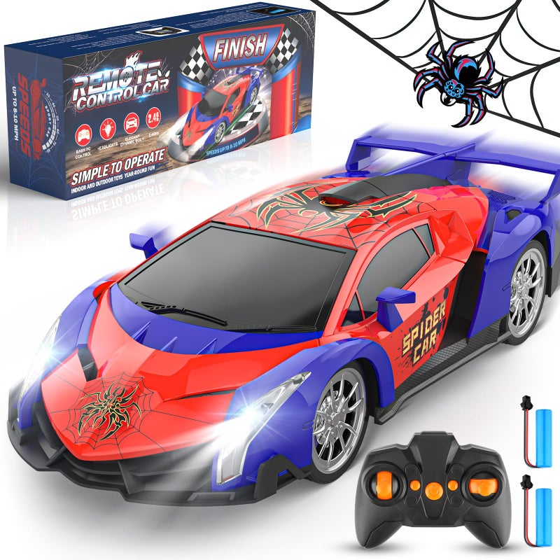 Growsland Remote Control Car 24Ghz Rc Cars for Boys 47 812 Electric Kids Toys for Kids with Cool LED Lights Rechargeable Hobby Race Cars Toys for Boys Girls Ages 46 57 68 812 Birthday Gift - Image 2