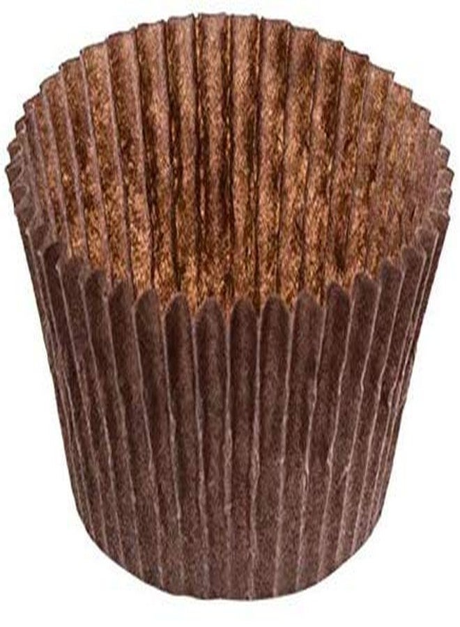 Decony Brown Mini Paper Cupcake Liners - MADE IN USA -Fluted Cupcake Holder Cups for Baking Muffins, Food-Grade, Odorless, Non-Stick, Fits Mini Pans, 1 1/2'' x 1", [500-Count] - Image 3
