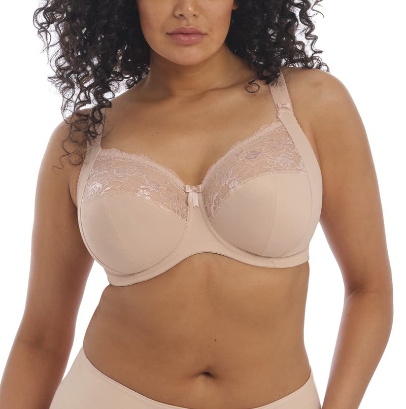Elomi Women's Plus Size Morgan Underwire Banded Stretch Lace Bra, Sahara, 38G - Image 1