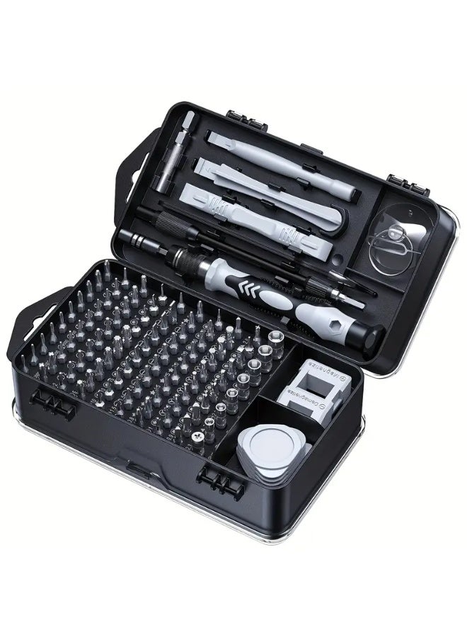 Electric 115 in 1 Screwdriver Set, magnetic DIY Precision Tool kit for Glasses PC Laptop Mobile Cell Phone Digital Watch 115 in 1 grey)  - Image 2