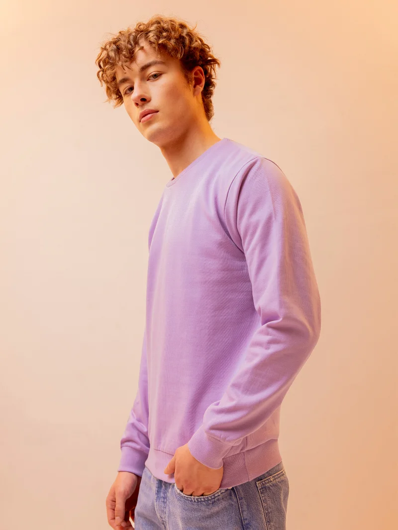 بيونغ سويت شيرت سادة بنفسجي