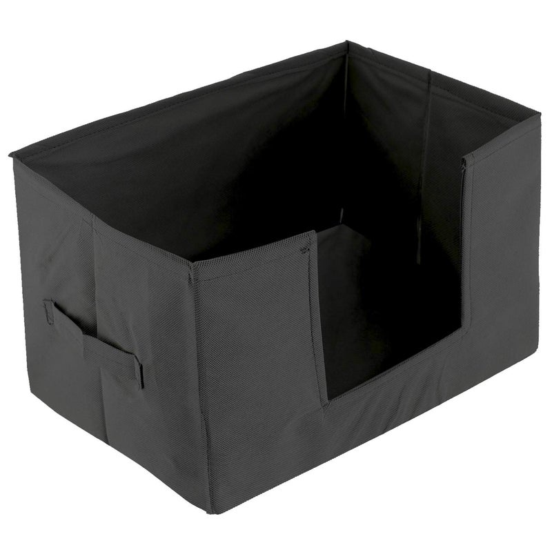 Kuber Industries Kuber Industries Multiuses NonWoven Closet Organizer Storage Bin Shelf Storage Oragnizer With Handle BlackHS43KUBMART26351  - Image 2