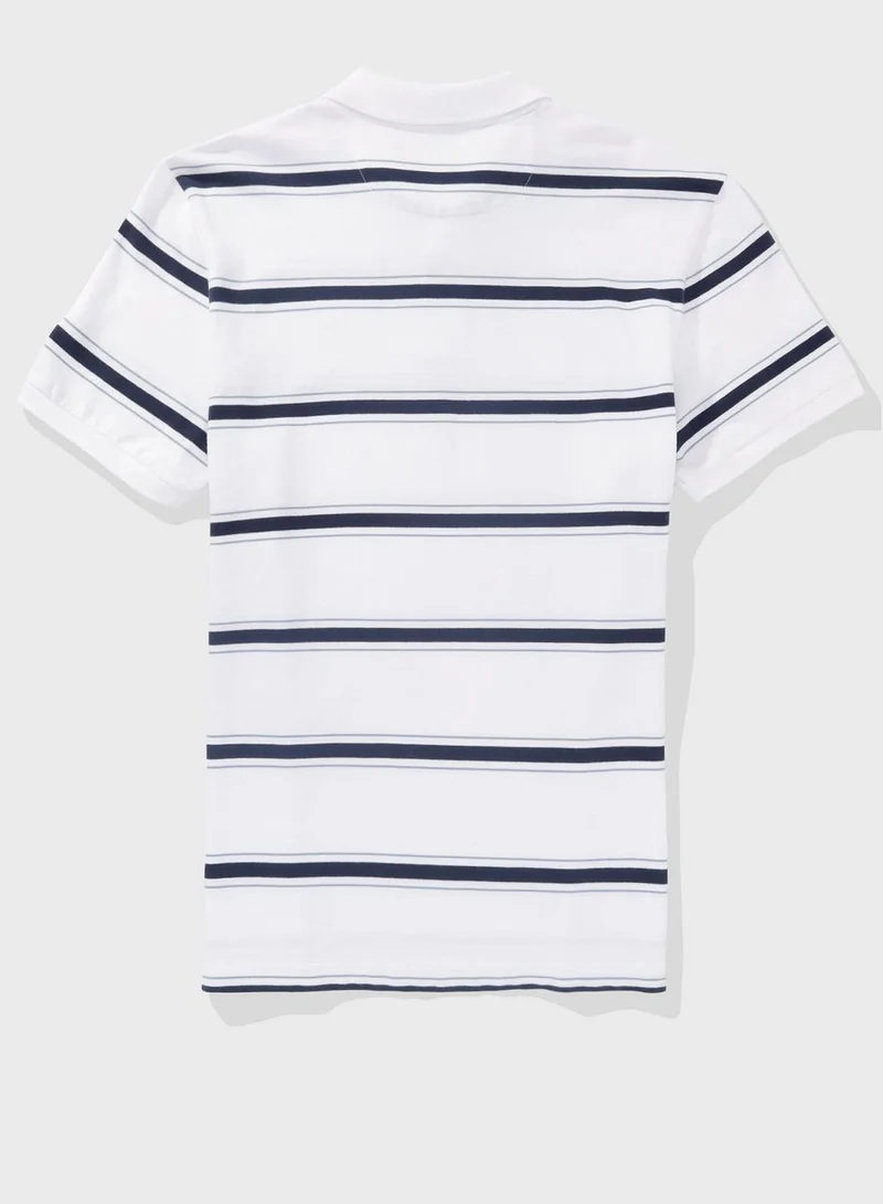 امريكان ايجل Stripe Detail Collar Polo Shirt