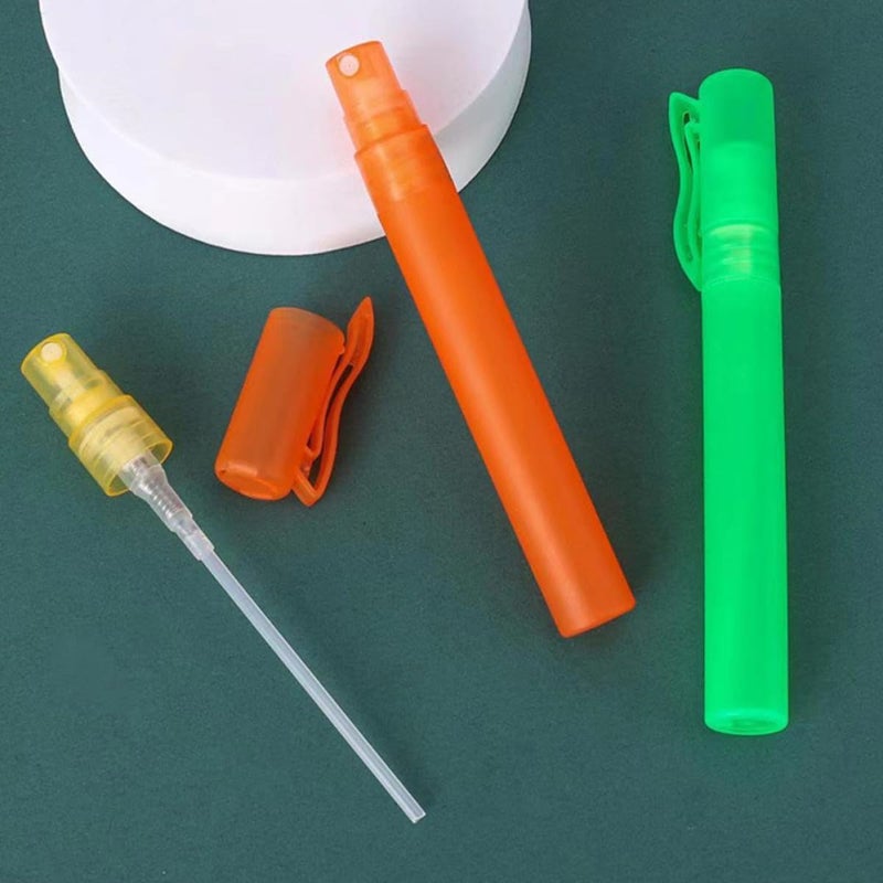 Ciieeo 12 قطعة من زجاجات العطور على شكل قلم 10 مل حاويات رذاذ صغيرة قابلة لإعادة التعبئة زجاجات تعبئة فرعية للسفر محمولة للنساء - Image 4