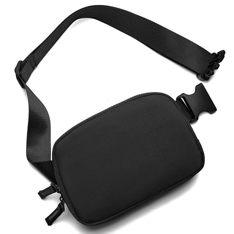 Gitus Belt Bag for Women Two-Way Zipper Fanny Pack Crossbody Bags for Women Fashion Waist Packs Cross Body Fanny Pack with Adjustable Strap Gifts for Teen Girls (Black) - Image 1