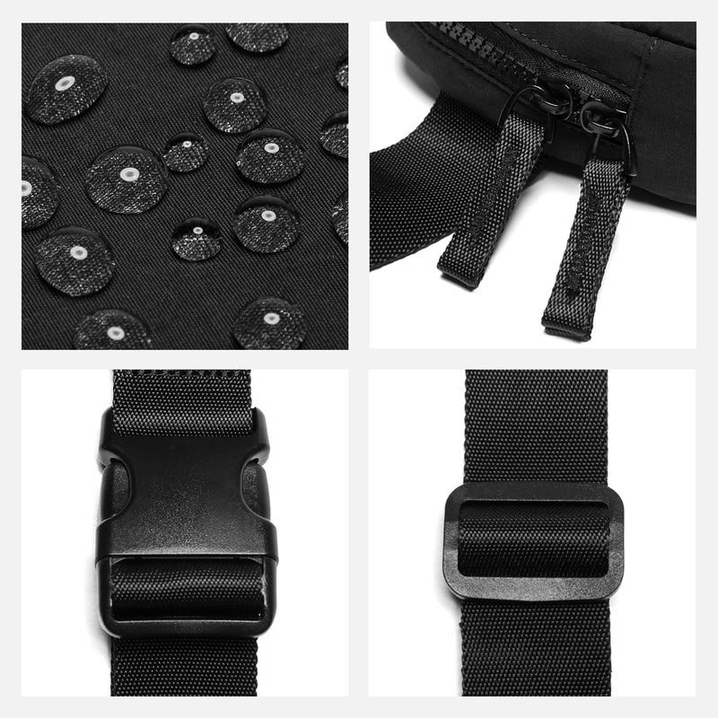 Gitus Belt Bag for Women Two-Way Zipper Fanny Pack Crossbody Bags for Women Fashion Waist Packs Cross Body Fanny Pack with Adjustable Strap Gifts for Teen Girls (Black) - Image 4