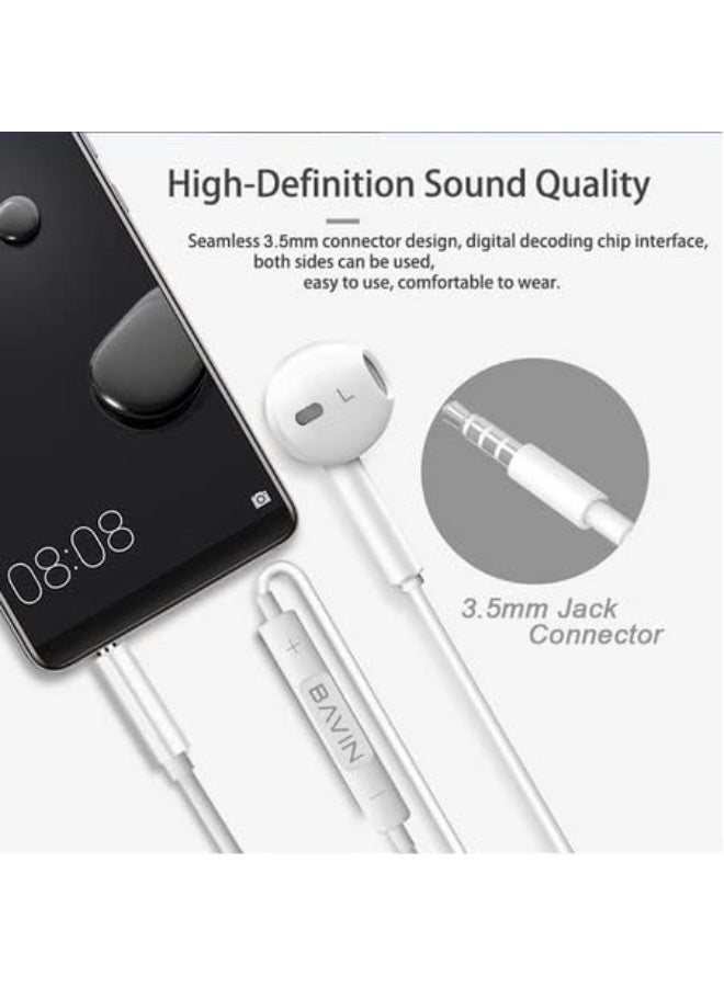 BAVIN HX833 Lightning Stereo Sound Audio Wired Earphone Highly Compatible To 3.5mm - Image 2