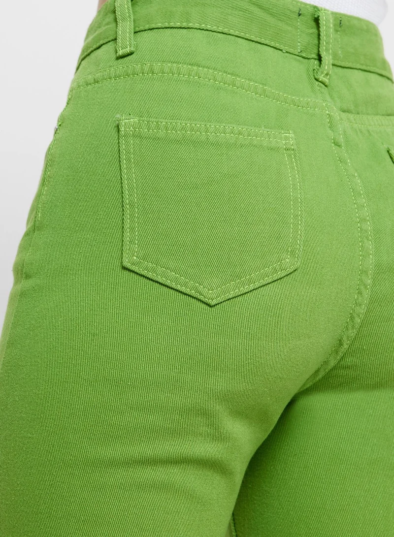 Ginger Colored Jeans with Side Slit