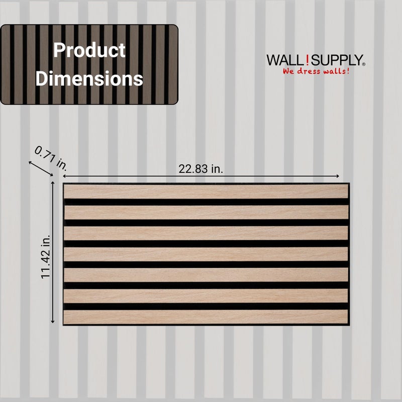 Wall!Supply 3D Soundproof Wall Panels â€“ Acoustic Natural Oak Finish â€“ EPS Foam Wallpaper Alternative for Living Room, Bedroom & Office â€“ Easy DIY Installation â€“ 6 Pack, Covers 10.87 Sq Ft - Image 5
