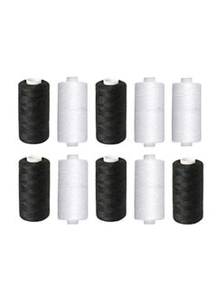 Shop & Shoppee Shop & Shoppee 100% Polyester Sewing Threads 100 Tubes(300 M Each) for Sewing, Tailoring, Machine and Hand Stitching Spools Thread (300 m, Pack of 50 - Black and 50 - White Tubes)  - Image 1