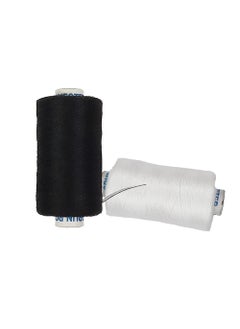 Shop & Shoppee Shop & Shoppee 100% Polyester Sewing Threads 100 Tubes(300 M Each) for Sewing, Tailoring, Machine and Hand Stitching Spools Thread (300 m, Pack of 50 - Black and 50 - White Tubes)  - Image 3