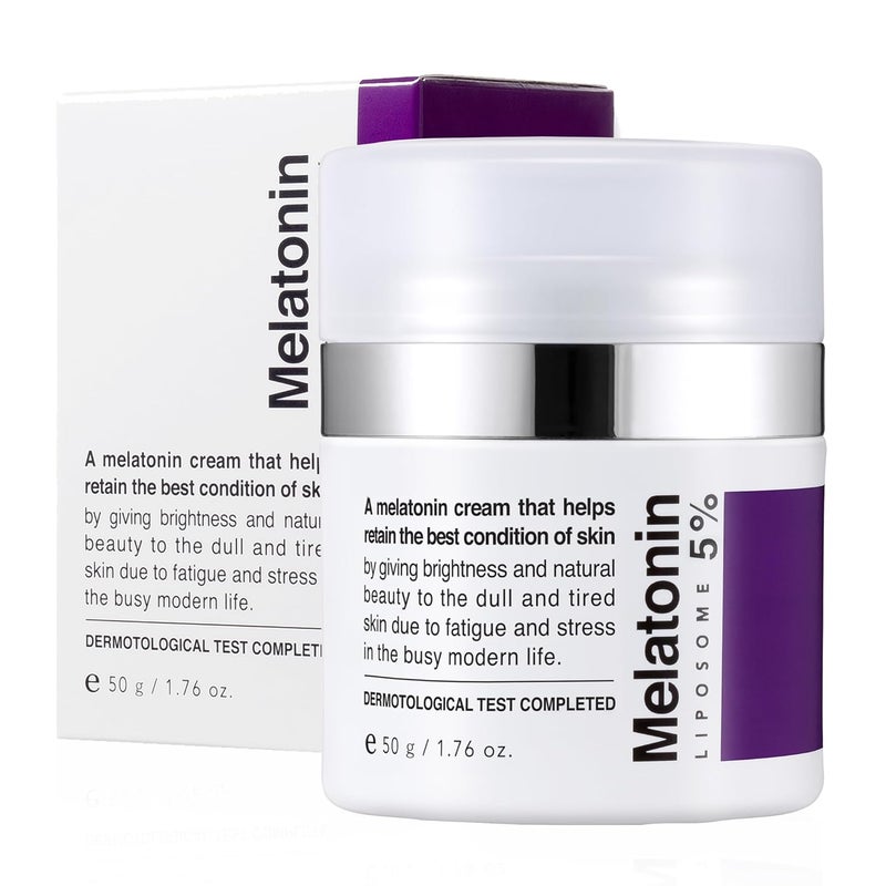 Time Return Melatonin Cream  Face Hydrating Cream  Face Moisturizer for Dry Skin  Relaxing Face Cream for Women  Men  Melatonin Face Cream for Resilient Skin 176 oz