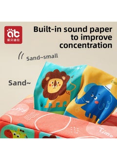 Generic Ebedila Baby Paper Toy Early Education For Newborn Children Over 3 To 6 Months-Color:Traffic Animals-6 Ring Paper-20 Scarves  - Image 5