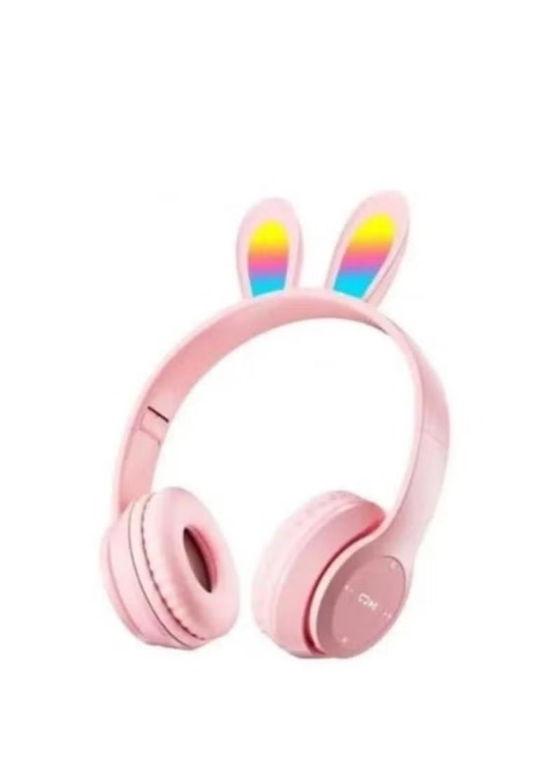 Wireless Headset B-12 Rabbit – Pink (For Girls) - Image 1